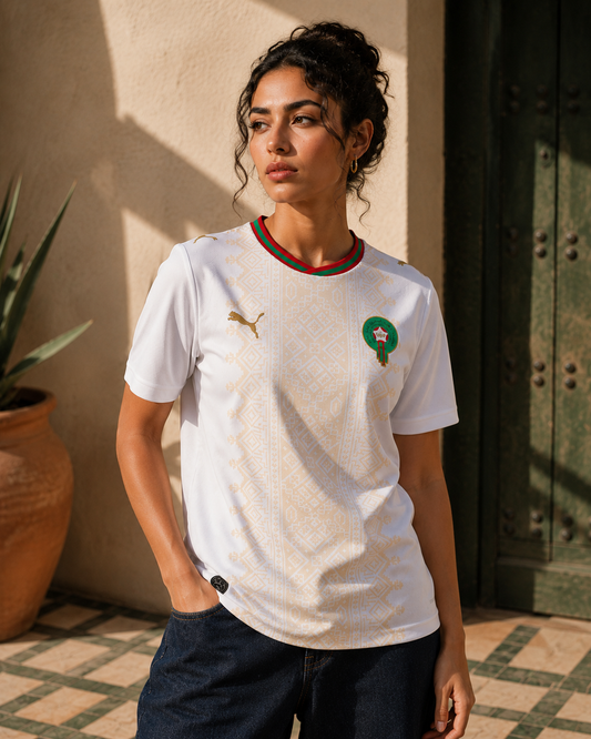 Wit Uitshirt – Morocco World Cup 2026 Away Edition