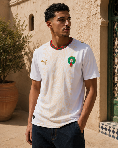 Wit Uitshirt – Morocco World Cup 2026 Away Edition