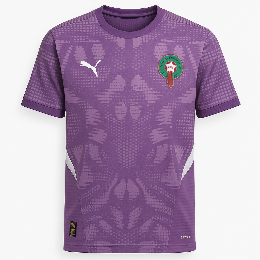 Premium Voetbal Supportershirt Marokko – Paars – 2025 Edition