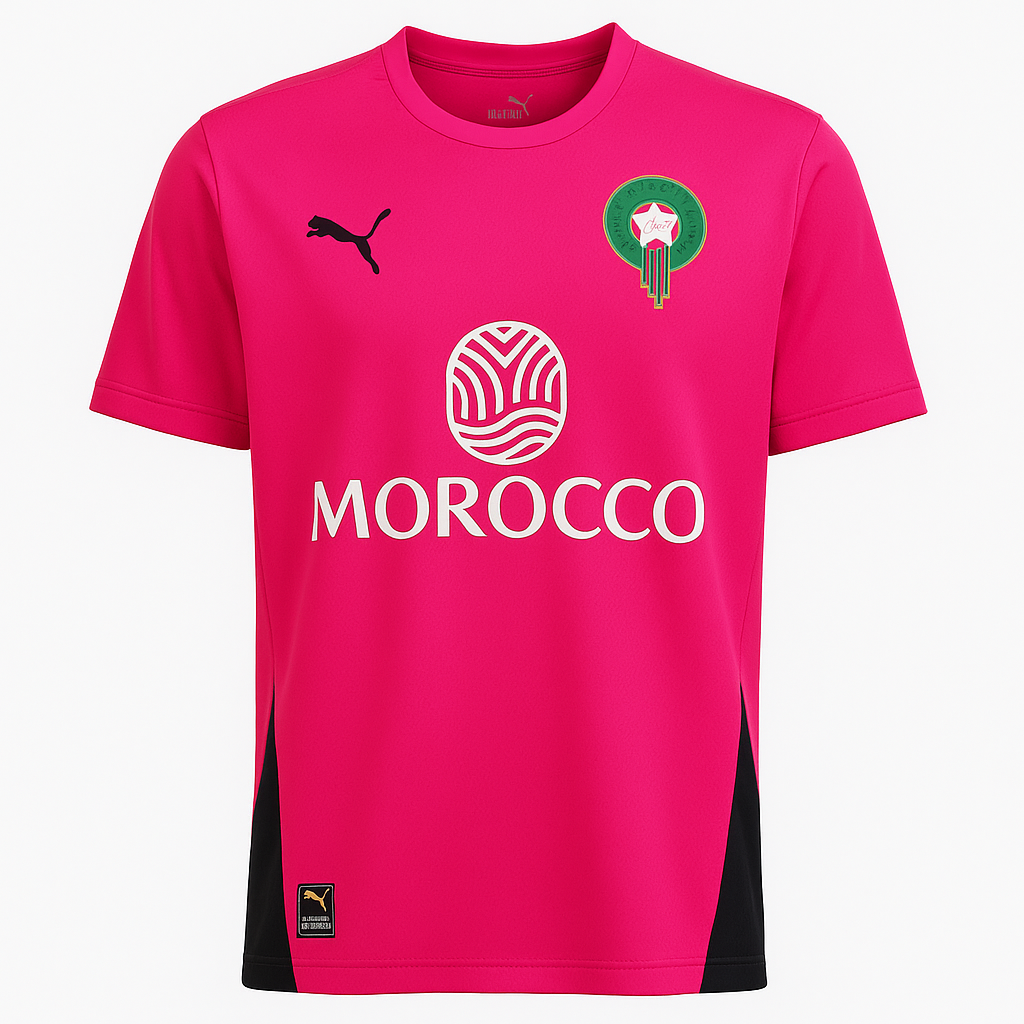 Premium Voetbal Supportershirt Marokko – Roze – 2025 Edition