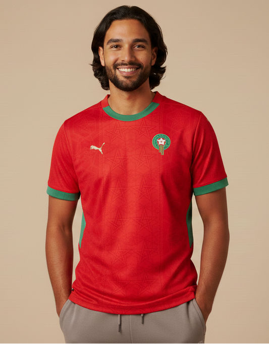 Premium Shirt Marokko – Rood – 2025 Edition