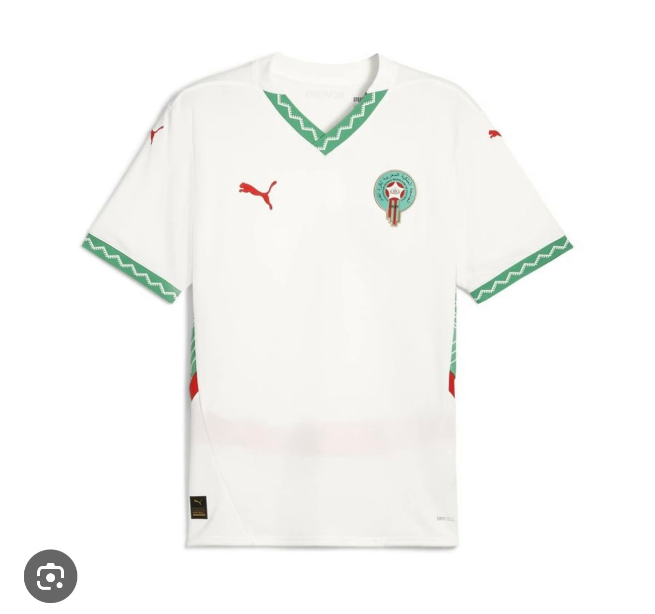 Premium Voetbal Supportershirt Marokko – Wit – 2025 Edition