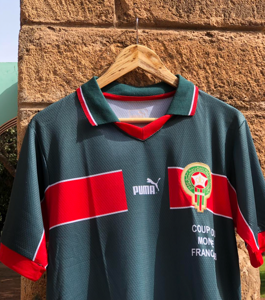 Premium Shirt Marokko – Donkergroen Retro ’98 – 2025 Edition (met Tekst!)